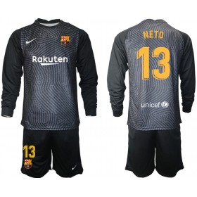 Jalkapallo Pelipaidat FC Barcelona Maalivahti Norberto Neto 13 Lasten Paita 2020-2021 M004 Pitkähihainen